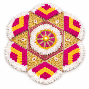 Handcrafted Pom-Pom Rangoli Mat|Deepavali & Festive Décor