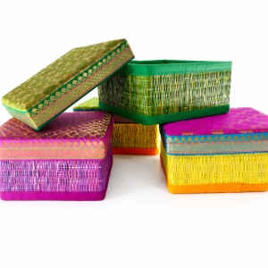 Brocade Kora Mat Tambulam Box