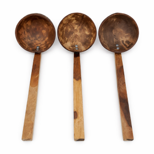 Natural Handmade Coconut Shell Wooden Ladle