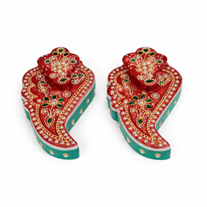 Marble Peacock Haldi Kumkum Box | Roli Chawal Holder | Wedding & Pooja – Pattern-2