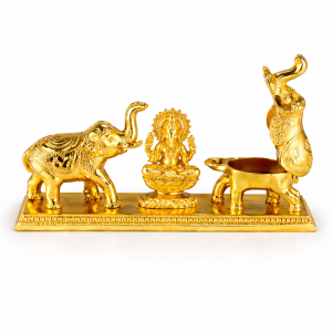 Elephant Shape Haldi Kumkum Holder with Lakshmi | Pooja & Gift
