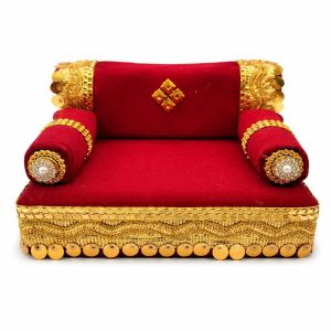 Laddu Gopal Singhasan with Velvet Cloth for Pooja Decor