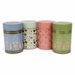 Printed Metal Storage Jar with Lid | Sugar & Spices | Multi-Utility Burni (Small)