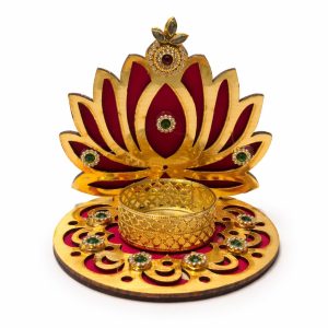 Reusable Lotus Design Tealight Candle Holder