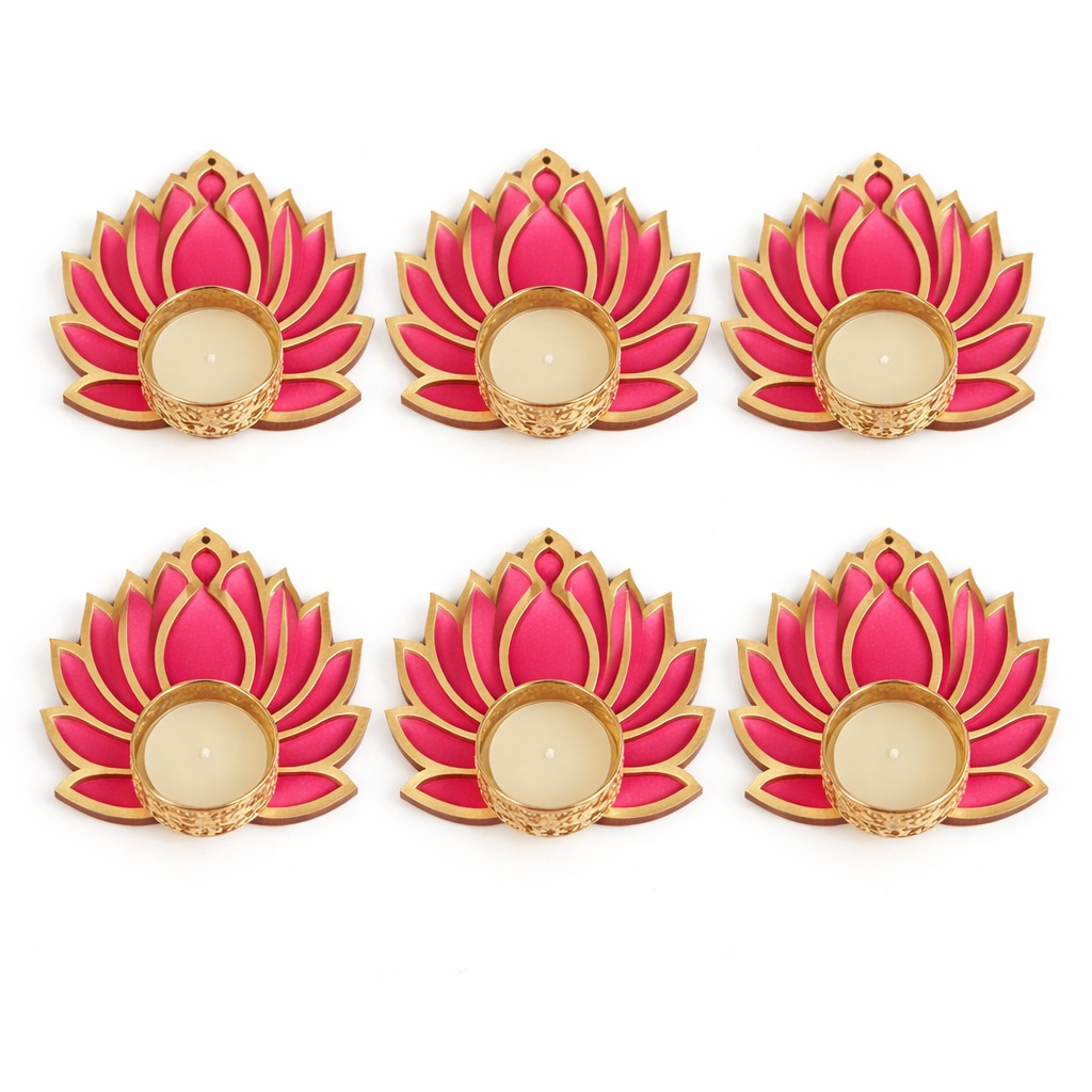 Reusable Lotus Design Tealight Candle Holder
