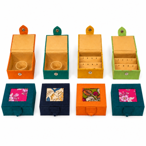 MDF Jewellery Organizer Box with Lid for Bangles & Earrings