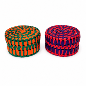 Handmade Palm Leaf Storage Box with Lid | Panai Olai Petti for Home Storage