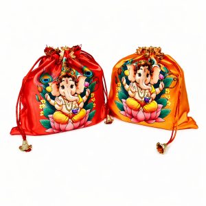 God Image Print Potli Bag for Gifting | Gift Pouch for Weddings, Pooja