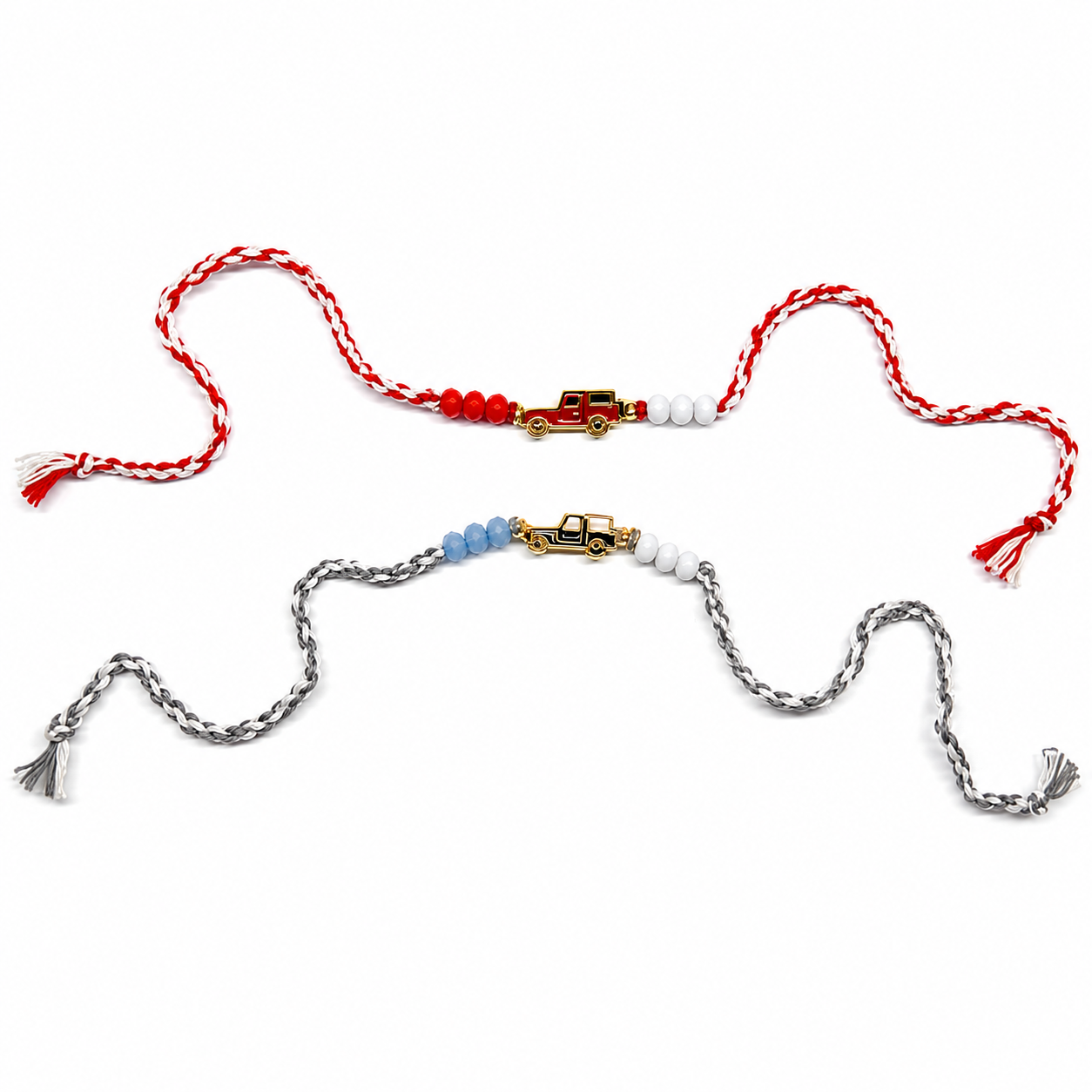 Front view of the jeep rakhi for brother.