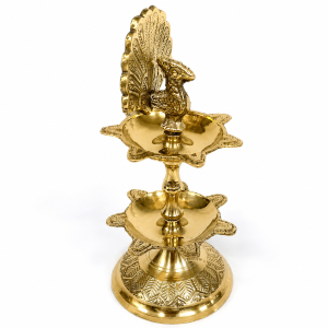 2 step Panch Mahel diya with peacock top.