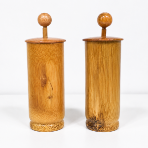 2 Bamboo puttu makers displayed in a row.