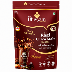 Front view of Ragi Chaco malt pack