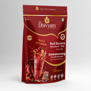 Packaging of Red banana strawberry malt Nutri mix