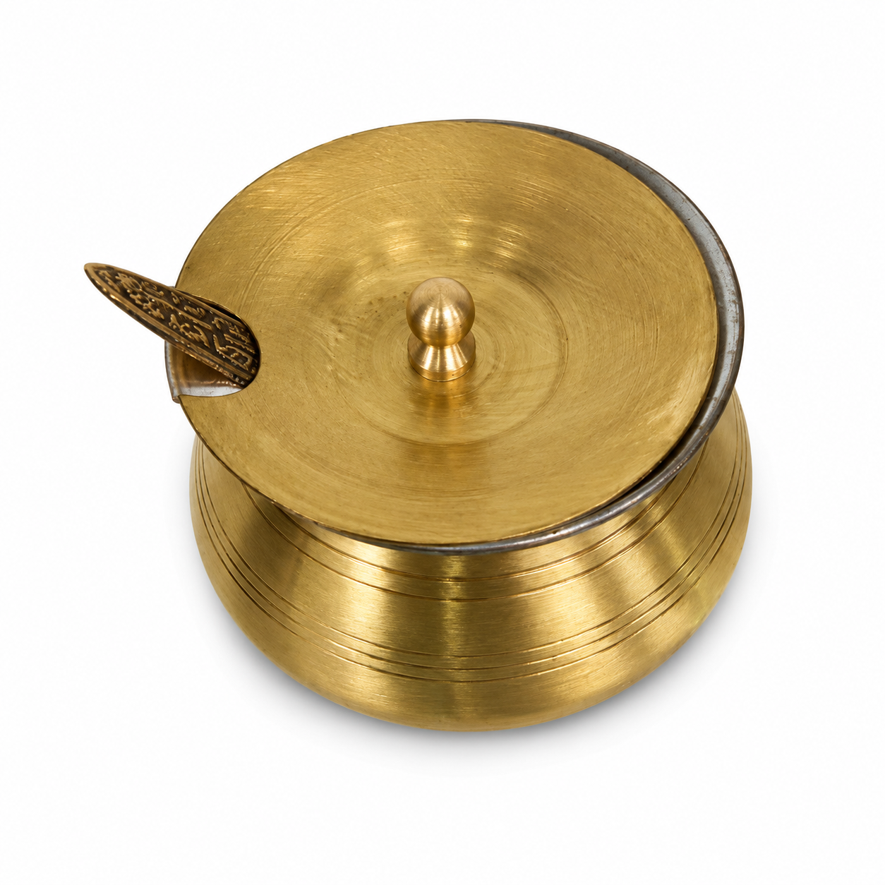 Oil / Ghee container in brass.