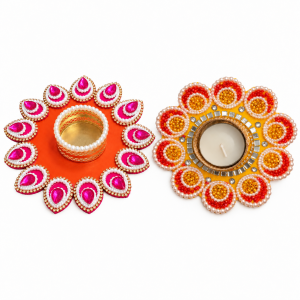 Handmade Diya Tealight Candle Holder | 4.5 Inches / 5.5 Inches | Deepavali & Festive Decoration | Pack of 1