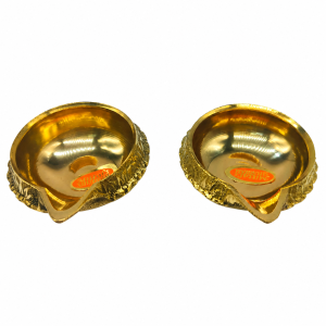 Brass Kubera Vilakku 2 x 1.5 Inch | Kubera Diya / Lamp for Daily Pooja, Home Temple, Prayer Room, Festivals & Housewarming Gifts | 1 Pc