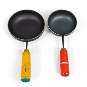 Iron Tadka Pan with Wooden Handle | Thalippu Pan | 4.5 & 6 Inches | 2 Designs