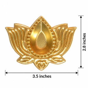 Metal Lotus Diya / Tealight Candle Holder 3.5 x 2.8 Inches | Lotus-Shaped Decorative Candle Holder for Diwali, Pooja, Weddings & Housewarming | 1 Pc