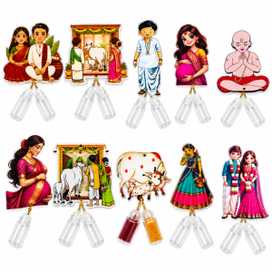 Haldi kumkum holder magnets for evey occasion.